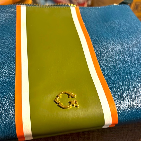 C Wonder Striped Leather Clutch Purse NWOT - Picture 9 of 11